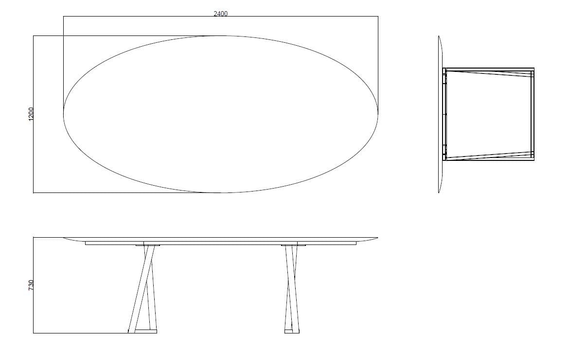 Овальный мраморный стол Salvatori Dritto ARCH-00058238 - Вид №5