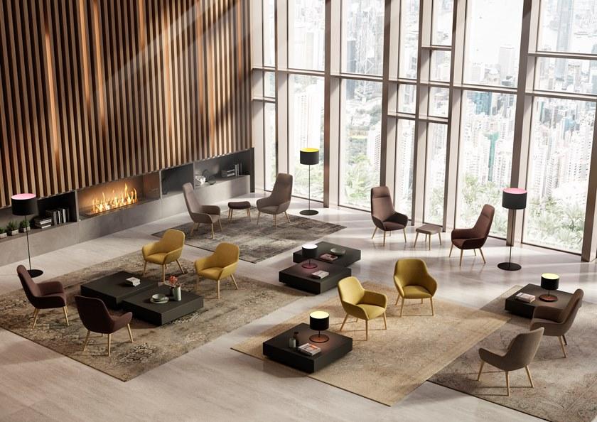 Quadrifoglio Кресло из ткани с подлокотниками и подголовником City sun-id-1400019 - Вид №2