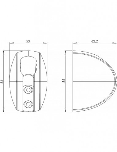 997200 000 00  Держатель душевой лейки, 3 положения наклона, хром ABS Valentin Хром  - Вид №2