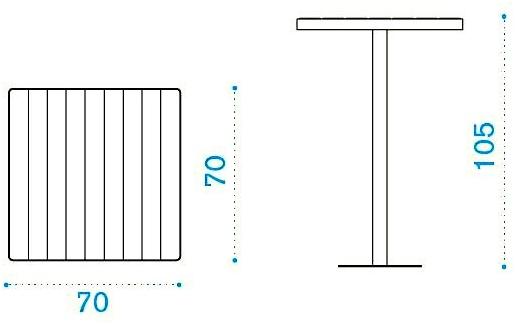 Ethimo Высокий квадратный стол из тика Laren sun-id-1402109 - Вид №1