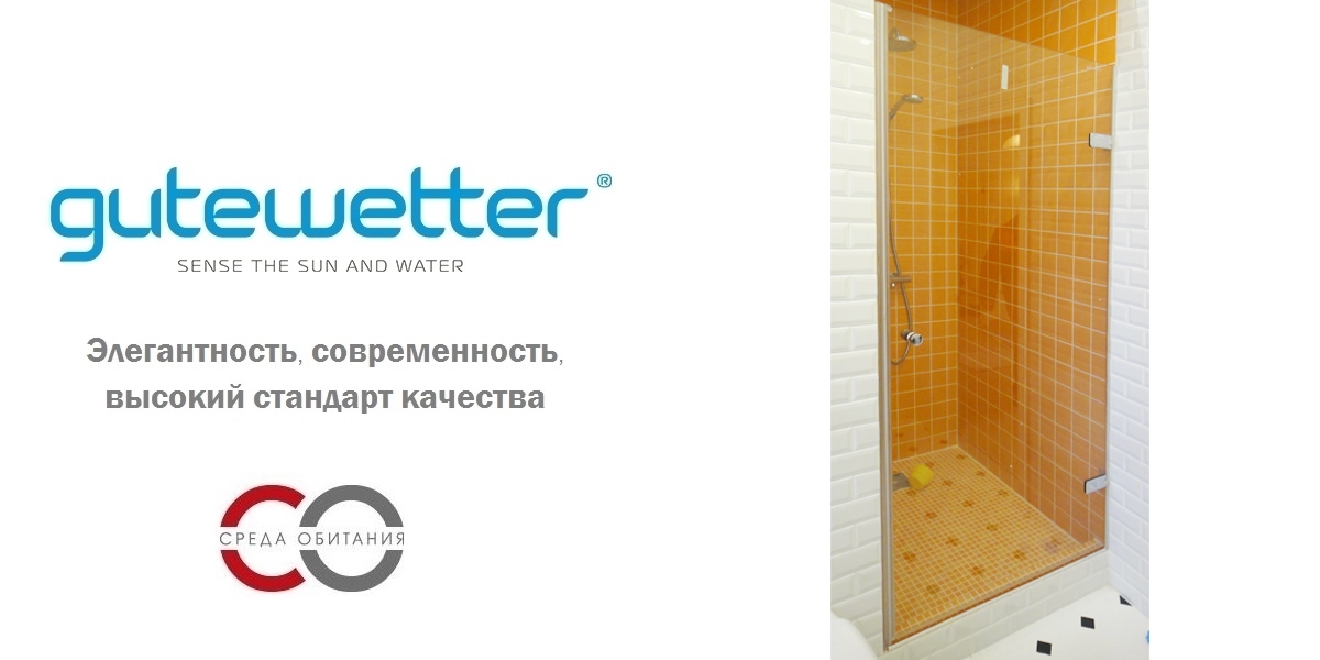 Душевая дверь в нишу 90x200 GK-861 стекло прозрачное 6 мм GUTEWETTER TREND DOOR 90X200GK861 - Вид №1