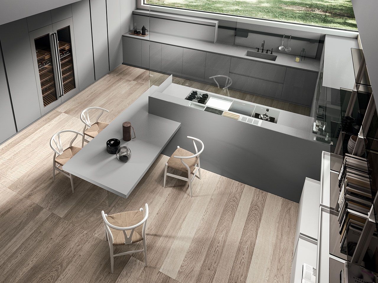 Встроенная кухня с полуостровом Arrital Ak_04 ARCH-00097372 - Вид №5