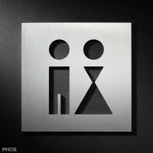 PS0101 Знак пиктограммы туалета для мужчин и женщин PHOS