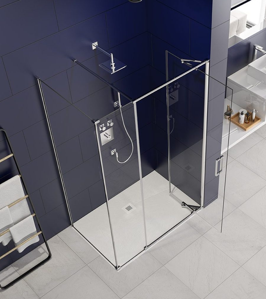 Дверь душевая для установки с боковой панелью AR8NN1366H L or R Merlyn Arysto Хромированный  - Вид №1