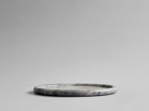 Круглый поднос из травертина