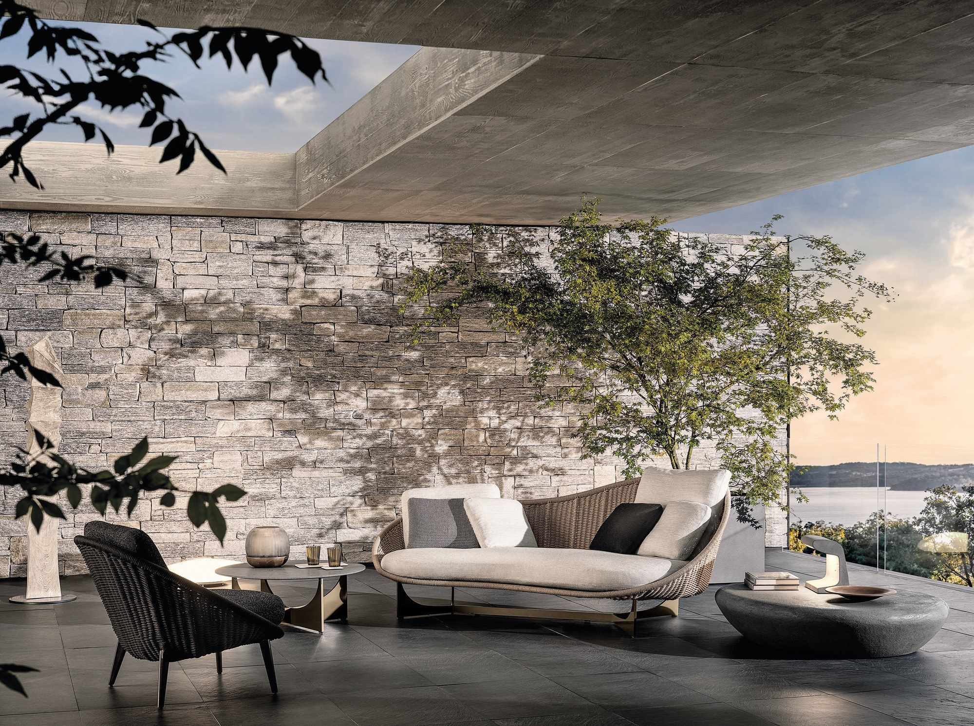 Открытый стул с подлокотниками Minotti Lido Cord Outdoor ARCH-00031991 - Вид №2