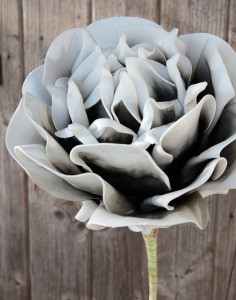 7979 976 a3 Искусственный мягкий цветок 'роза', 100 см, серый H-andreas