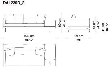 B&B Italia 3-х местный тканевый диван Dock sun-id-1376507 - Вид №15