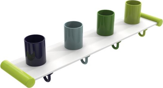 800.03.400 Подставка для зубных щеток с крючками, 4 места HEWI Kids - Вид №1