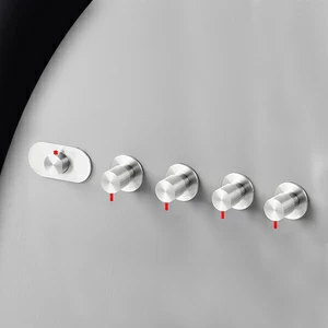 Термостат для душа глянцевая сталь с красной ручкой Toki Radomonte TKI57LCIL25