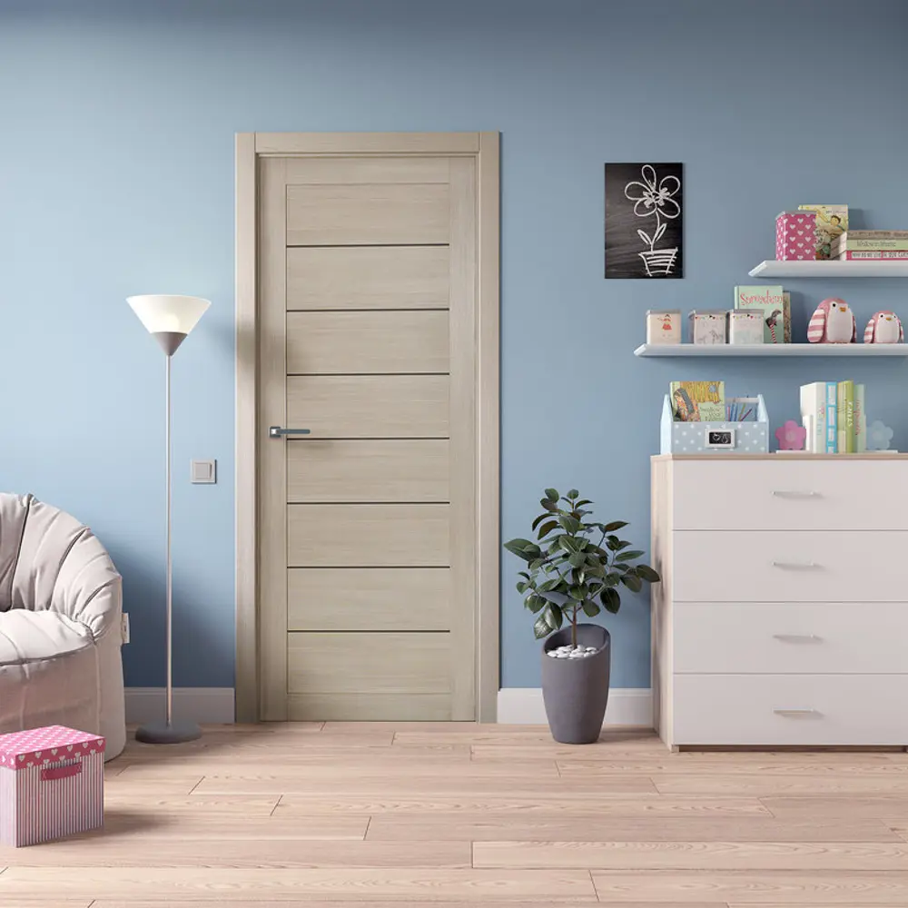 Дверь межкомнатная глухая Ницца 90x200 см, ПВХ, цвет кремовый, с фурнитурой 18266202 STLM-2111381 ARTENS  - Вид №3