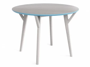 Обеденный стол круглый беленый дуб, веджвуд 102 см Circle THE IDEA  210016 Беленый дуб;бежевый