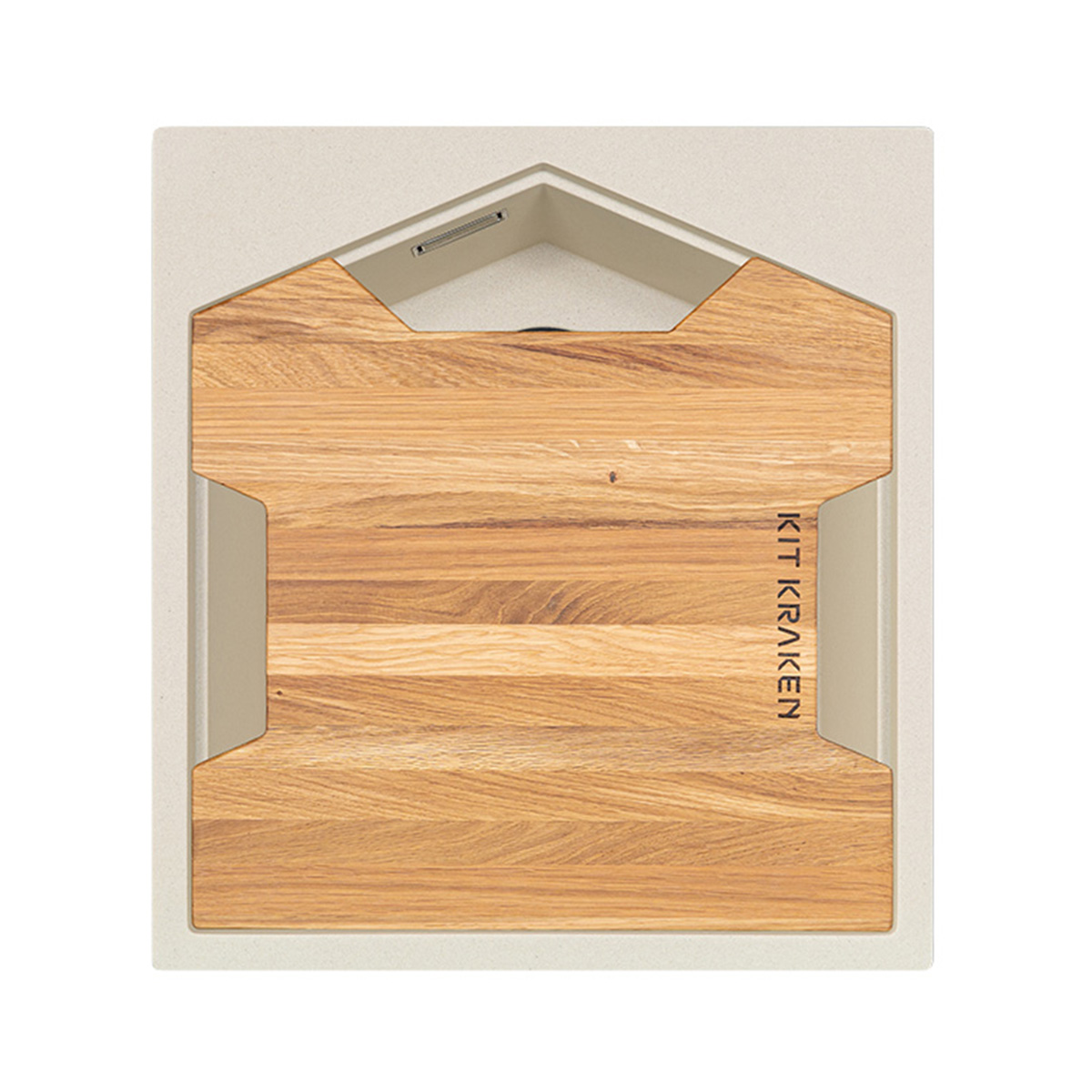 Кухонная мойка подстольного монтажа Kit Kraken Ocean 45 Creamy  - Вид №2