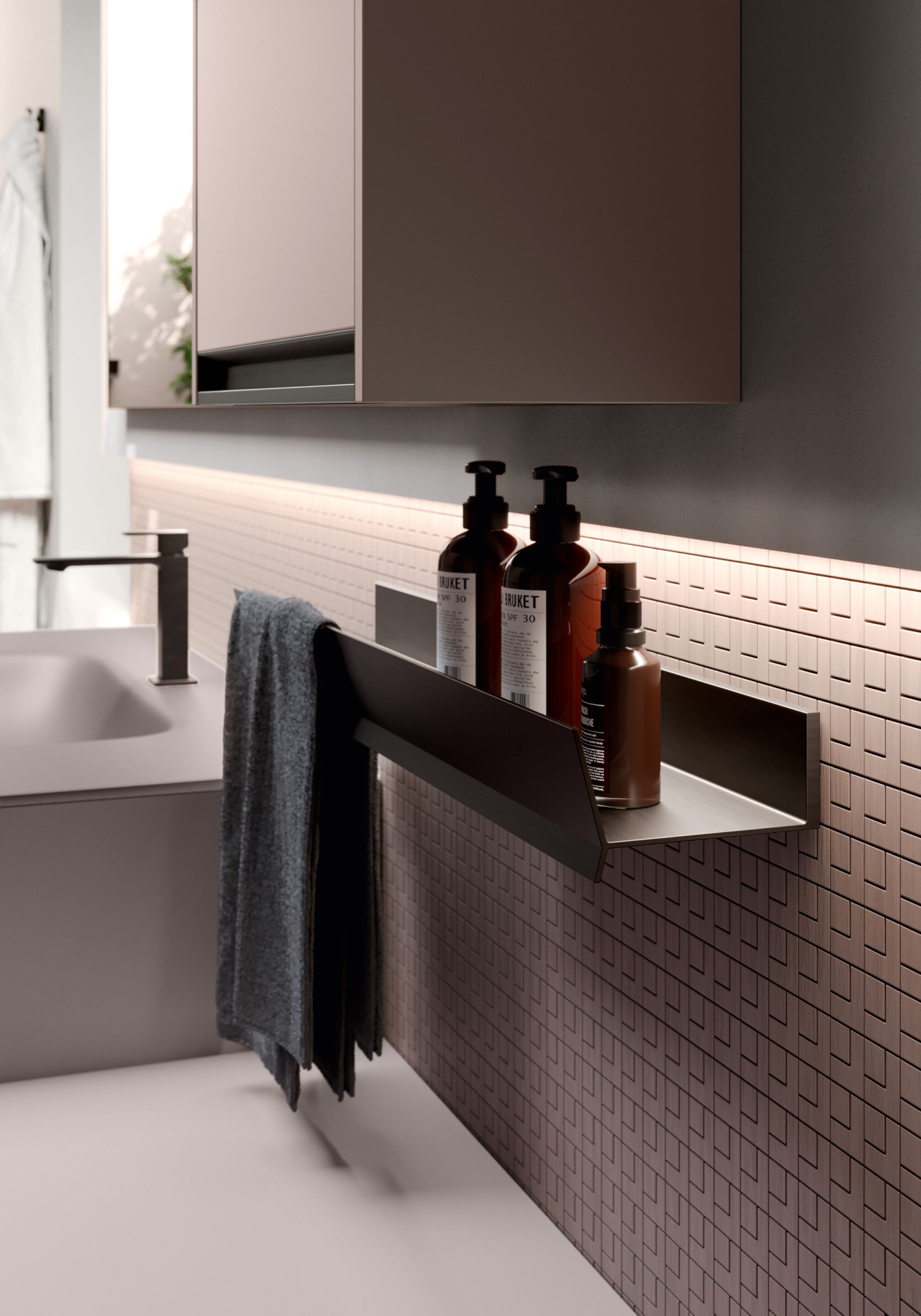 Алюминиевая полка для ванной Ideagroup MAL ARCH-00149556 - Вид №6