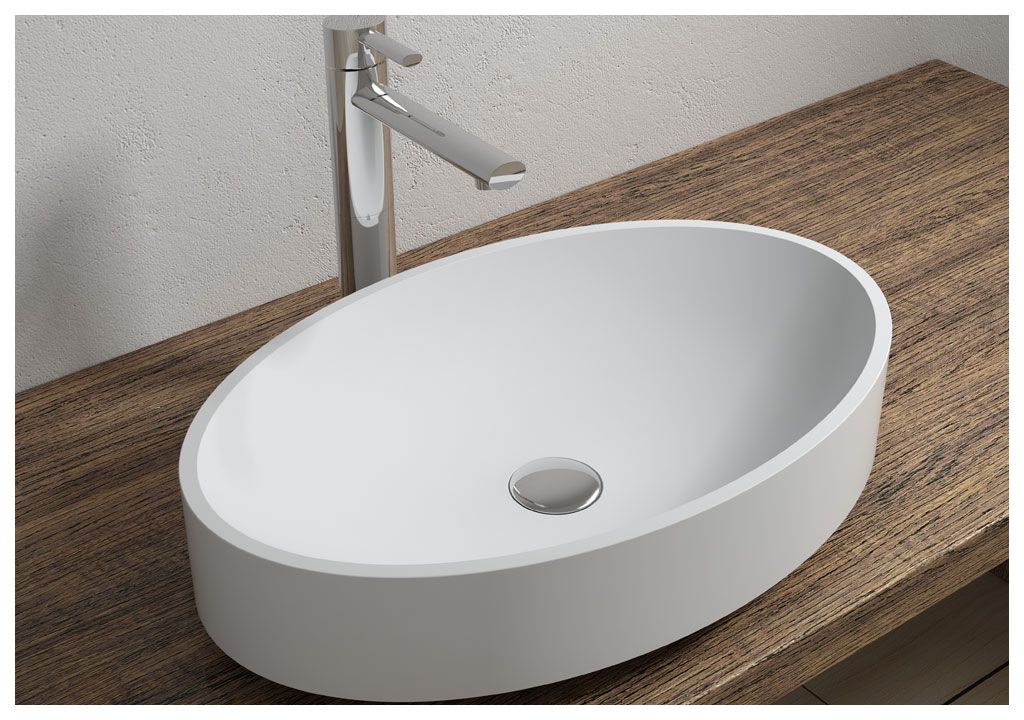 V43 Накладная раковина на столешницу  овальная Aquanet  - Вид №3