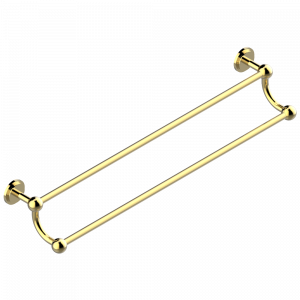 G2S-516 Полотенцедержатель - 2 фиксированные рейки 70 cм, диаметр : 16 мм Thg-paris Frivole с рукоятками Покрытие PVD золотистый цвет