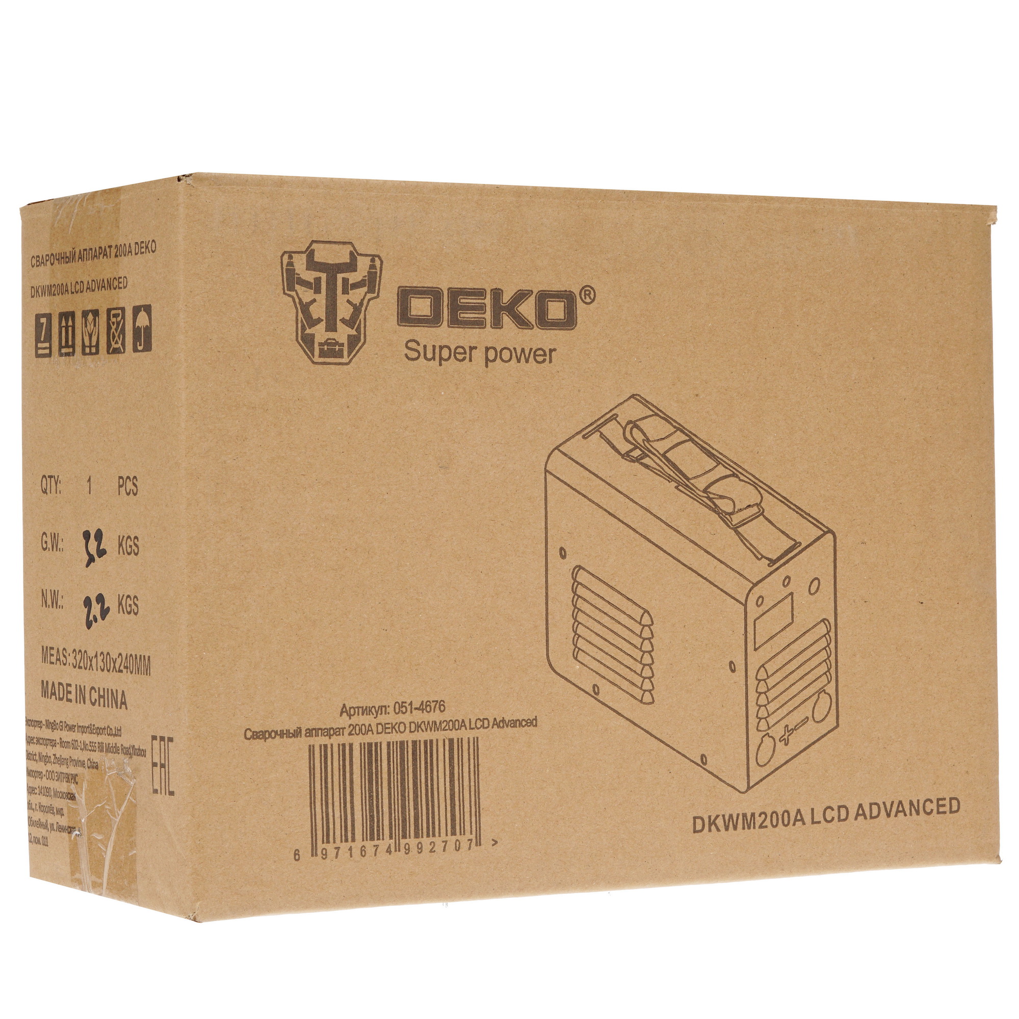 Сварочный аппарат DEKO DKWM200A LCD Advanced 5304463 STDN-0037298 - Вид №8