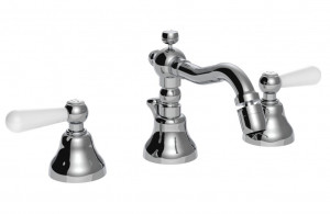 9503 Смеситель для биде с тремя отверстиями, изливом и сливным клапаном из латуни 1,1 / 4 ”. Bongio La Tosca