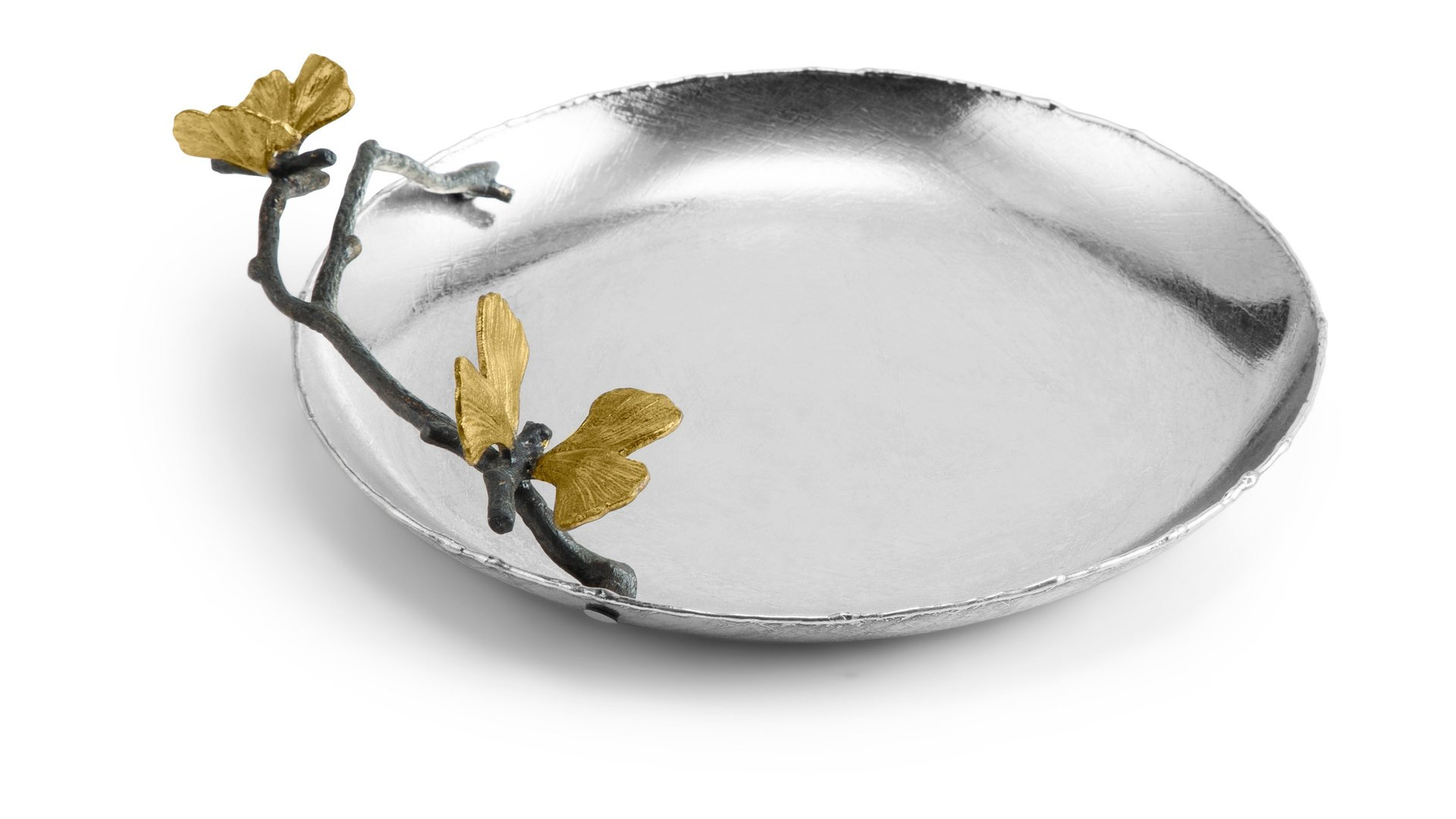 10605582 Michael Aram Блюдо круглое Michael Aram Бабочки гинкго 20см, сталь нержавеющая Сталь нержавеющая  - Вид №2