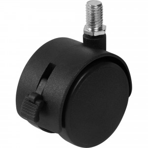 82594384 Колесо поворотное, с тормозом, со штифтом М10 50 мм, до 40 кг, цвет чёрный