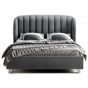 Кровать двуспальная 180х200 темно-серая Tulip THE IDEA ДИЗАЙНЕРСКИЕ 210655 Серый