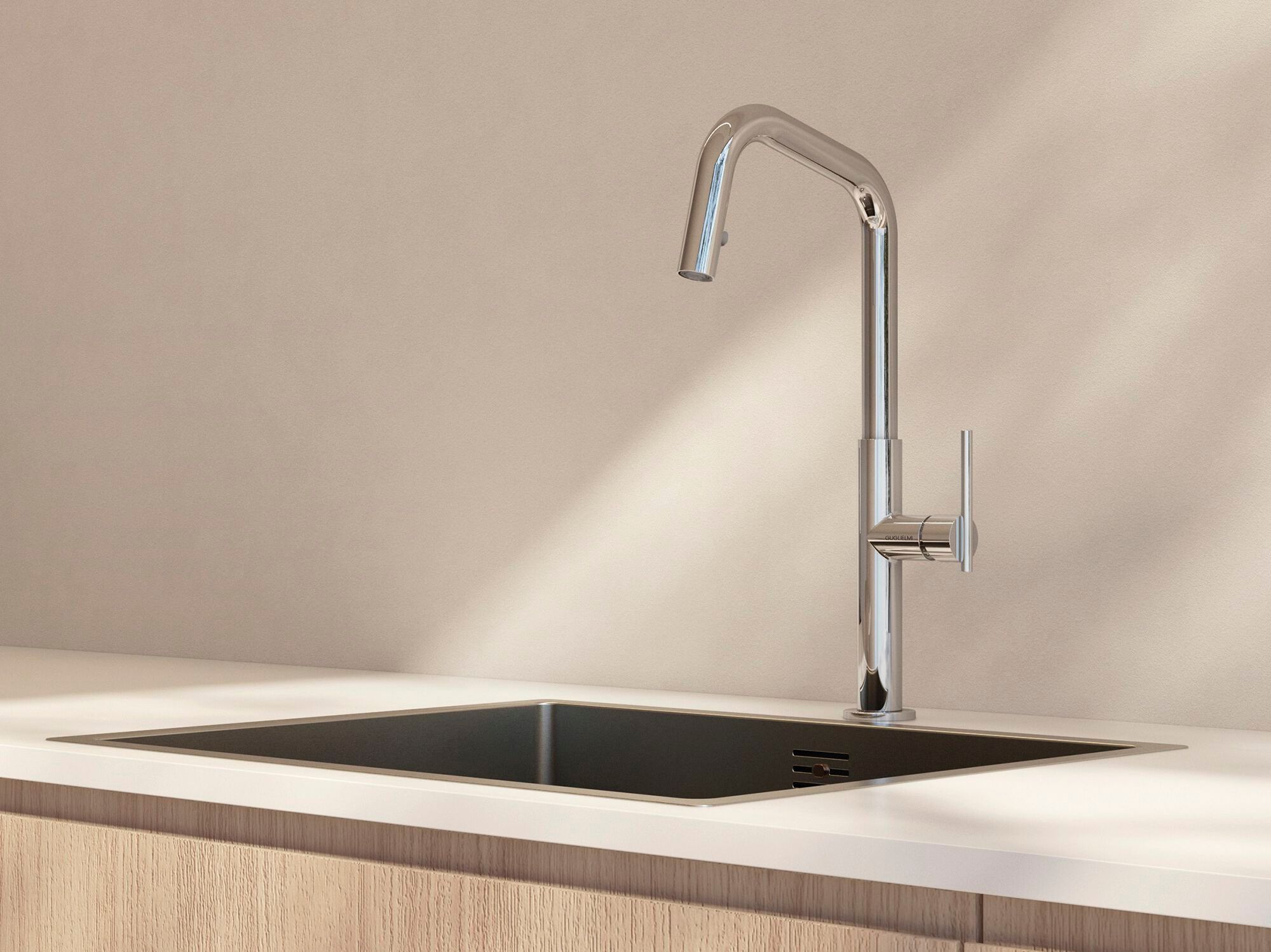 Однорычажный смеситель для кухни с поворотным изливом GUGLIELMI RUBINETTERIE Траверс ARCH-00136640