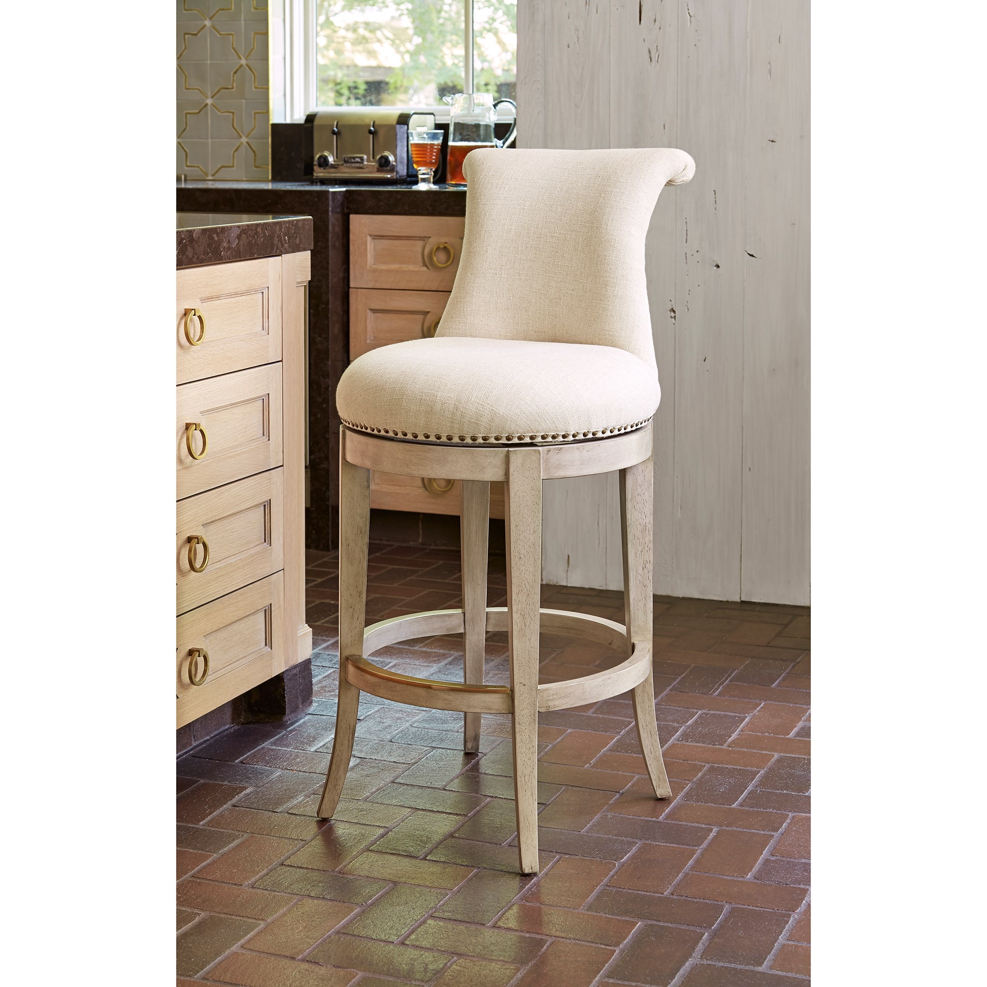 Барные стулья 61000-510-003 Ionic Barstool - Grey Ambella  - Вид №1