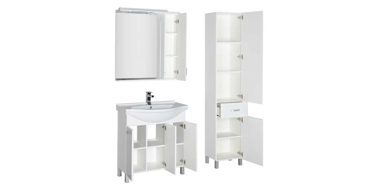 Комплект мебели Aquanet Глория 80 белый ВИКТОРИЯ 00179490 - Вид №2