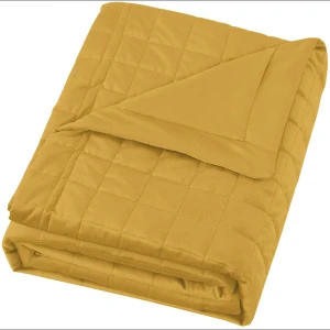 Покрывало KREAFORTA Etna 220x240 см велюр цвет горчица