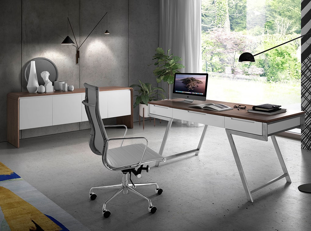 098771 Сервант MK1909SB ореховый с белыми дверцами Angel Cerda  - Вид №7