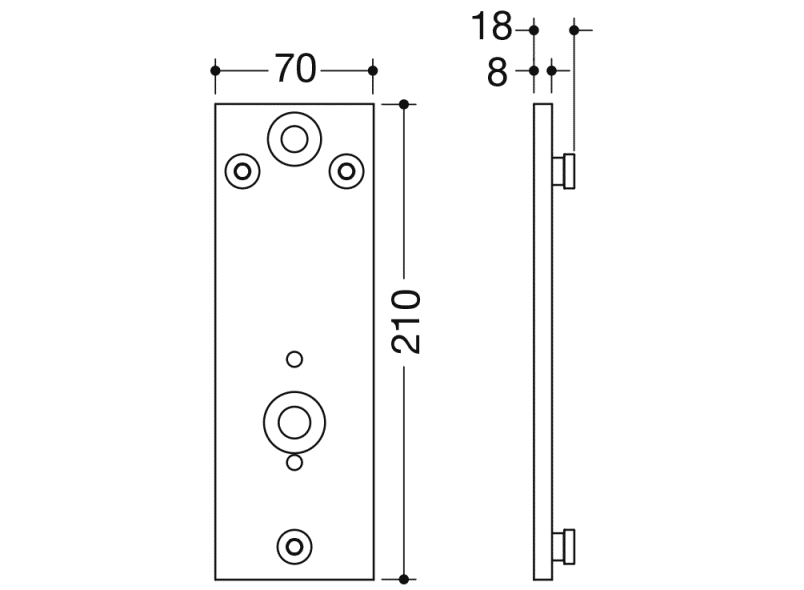 900.50.00140 Монтажная пластина HEWI Stützen  - Вид №1