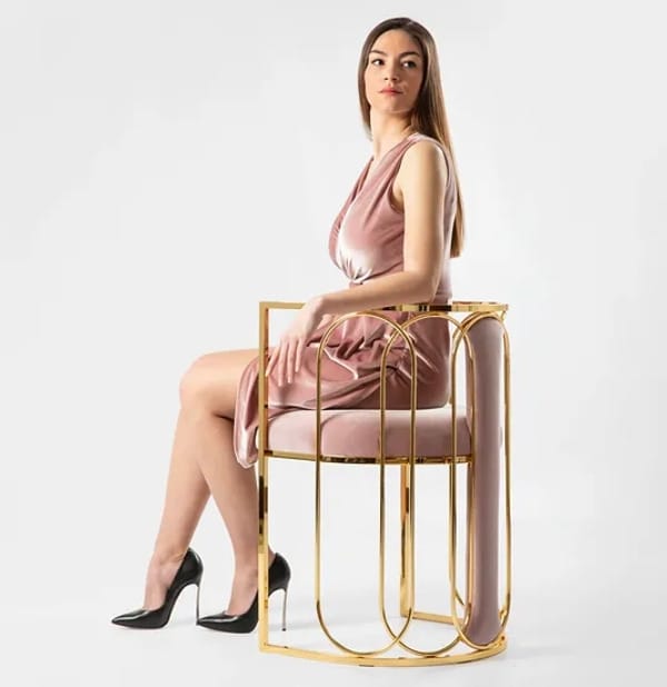 Латунный стул с мягким сиденьем Galbiati Exclusive Interiors ARCH-00030034 - Вид №2