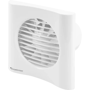 Вентилятор осевой вытяжной Домовент Тиша D125 мм 30 дБ 160 м³/ч обратный клапан цвет белый