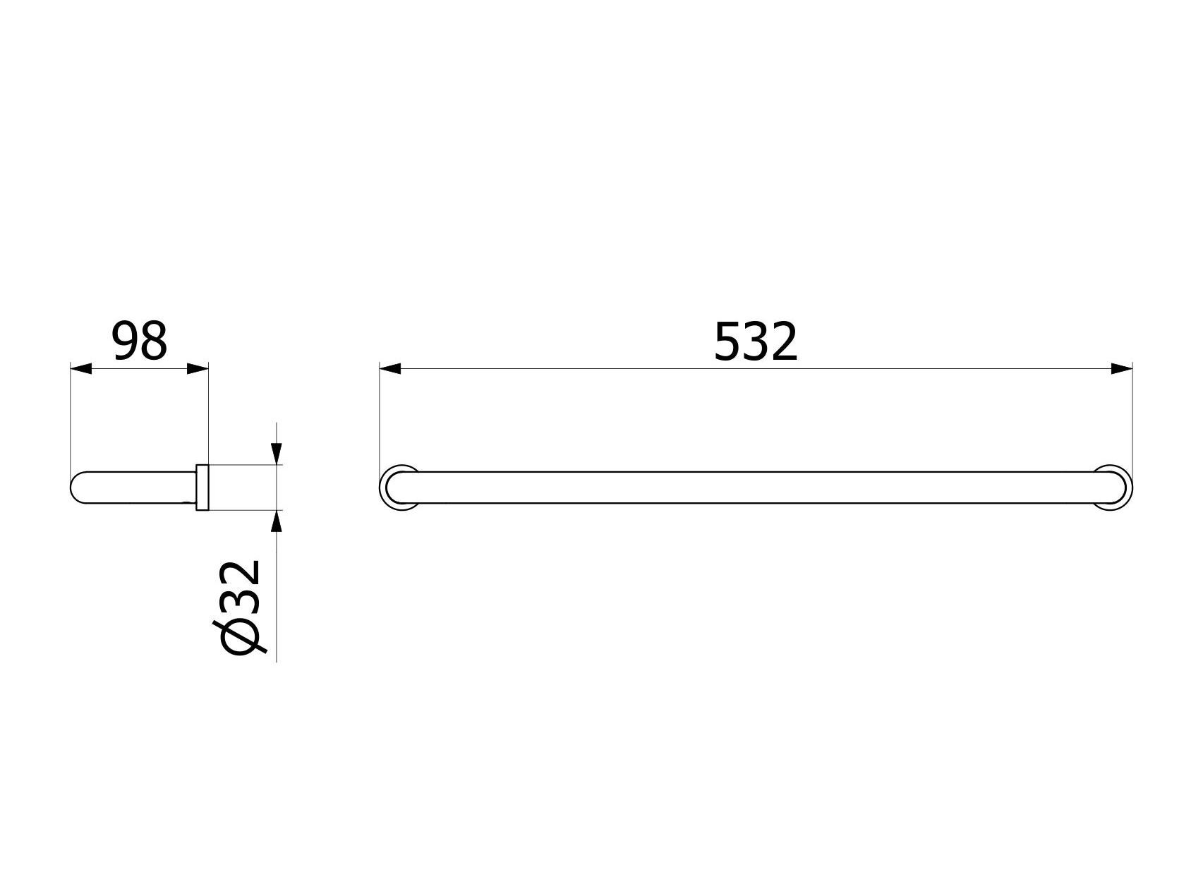 Стальной держатель для полотенец IB Solferino 316 ARCH-00148207 - Вид №2