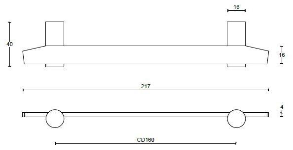 Formani Ручка для мостовой мебели из нержавеющей стали Tense Bb25 - Вид №8