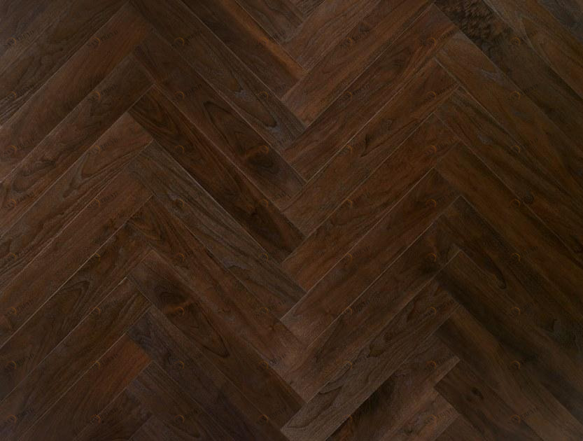 FOGLIE D'ORO Пол из орехового дерева Herringbone 90° sun-id-1415327