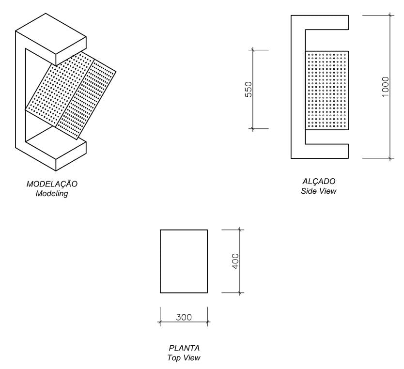 Бетонные стойки для мусора с крышкой amop ARCH-00067519 - Вид №2