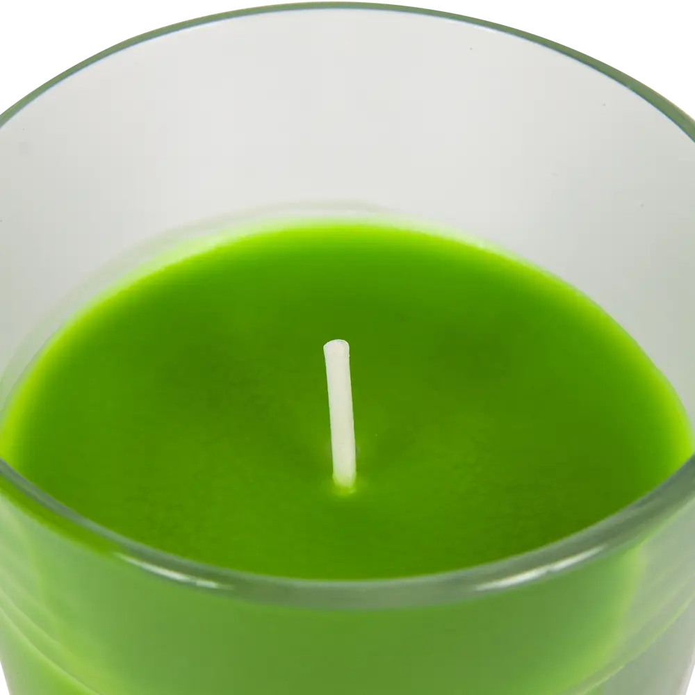 89369061 Свеча ароматизированная в стакане Зеленое яблоко зеленая 8.5 см STLM-0830616 Santreyd  - Вид №1