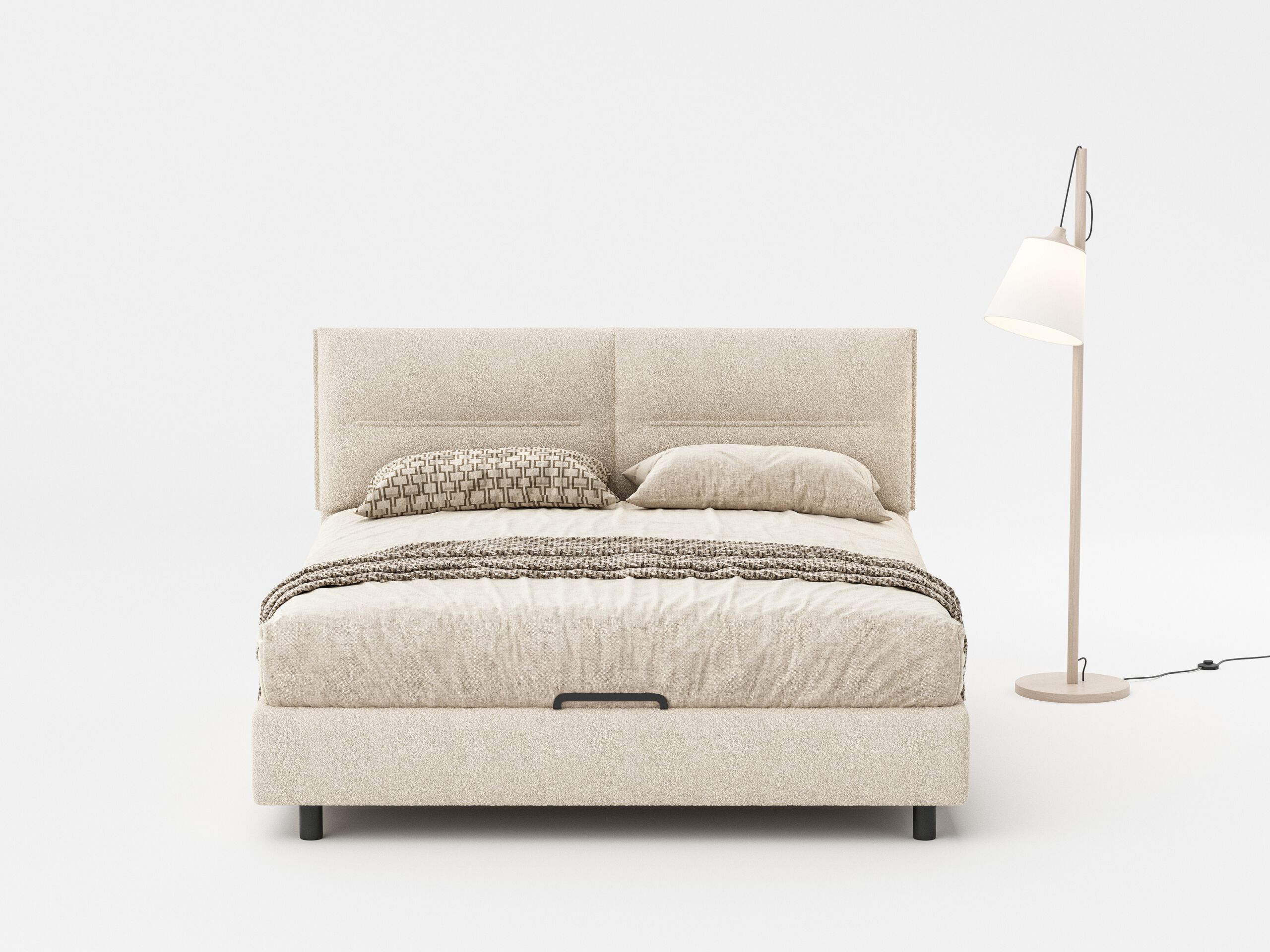 Двуспальная кровать-контейнер с мягким изголовьем Woodsoft SALERNO ARCH-00107010 - Вид №2