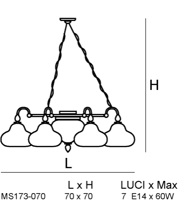 Siru Подвесной светильник из муранского стекла Carro Ms 173-070  - Вид №2