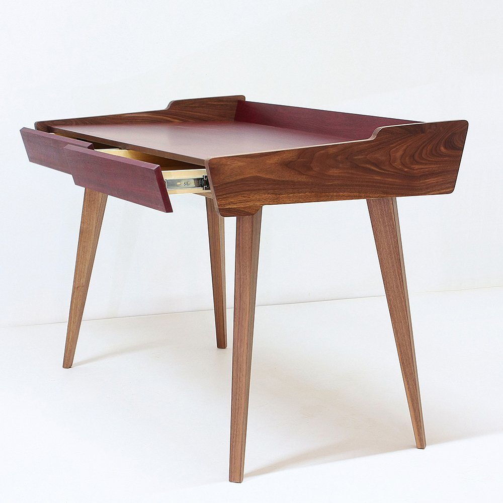 Стол рабочий письменный с 2 ящиками американский орех Amarant ACWD AMARANT 00-3981948 Коричневый;красный  - Вид №1