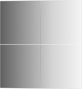 BY 1406 Зеркальная плитка со шлифованной кромкой - комплект 4 шт EVOFORM Reflective