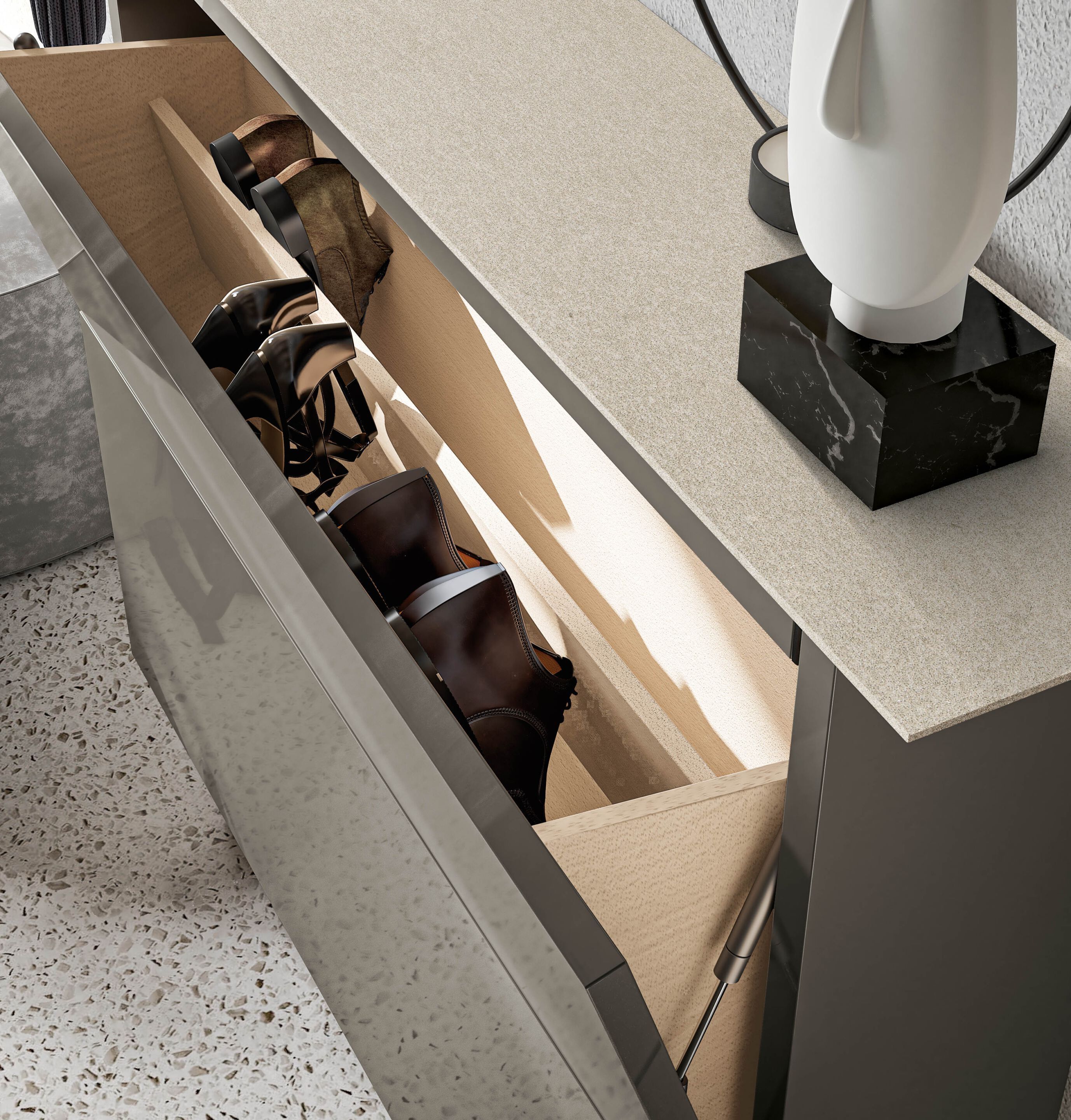 Деревянный шкаф для обуви Birex HOSOI COMP.1 ARCH-00139766