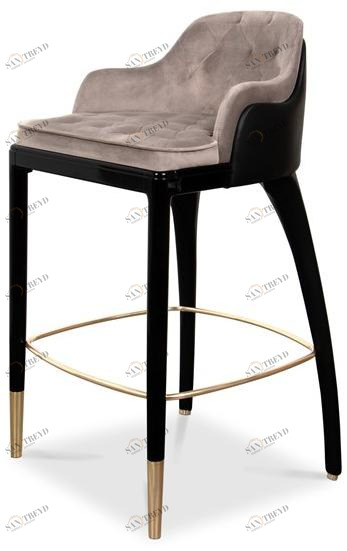 LUXXU Высокий кожаный барный стул с подставкой для ног Charla sun-id-1474859