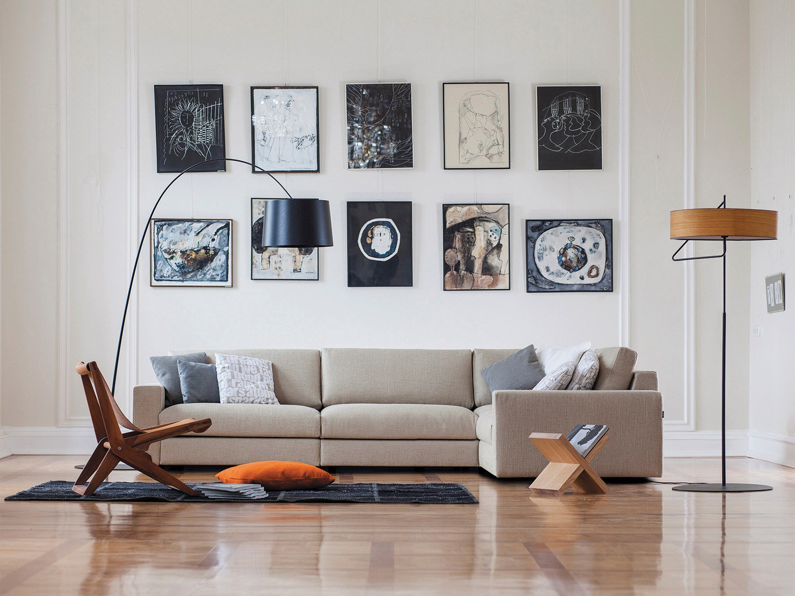 Тканевый диван с полуостровом prostoria Классическая ARCH-00149962 - Вид №2