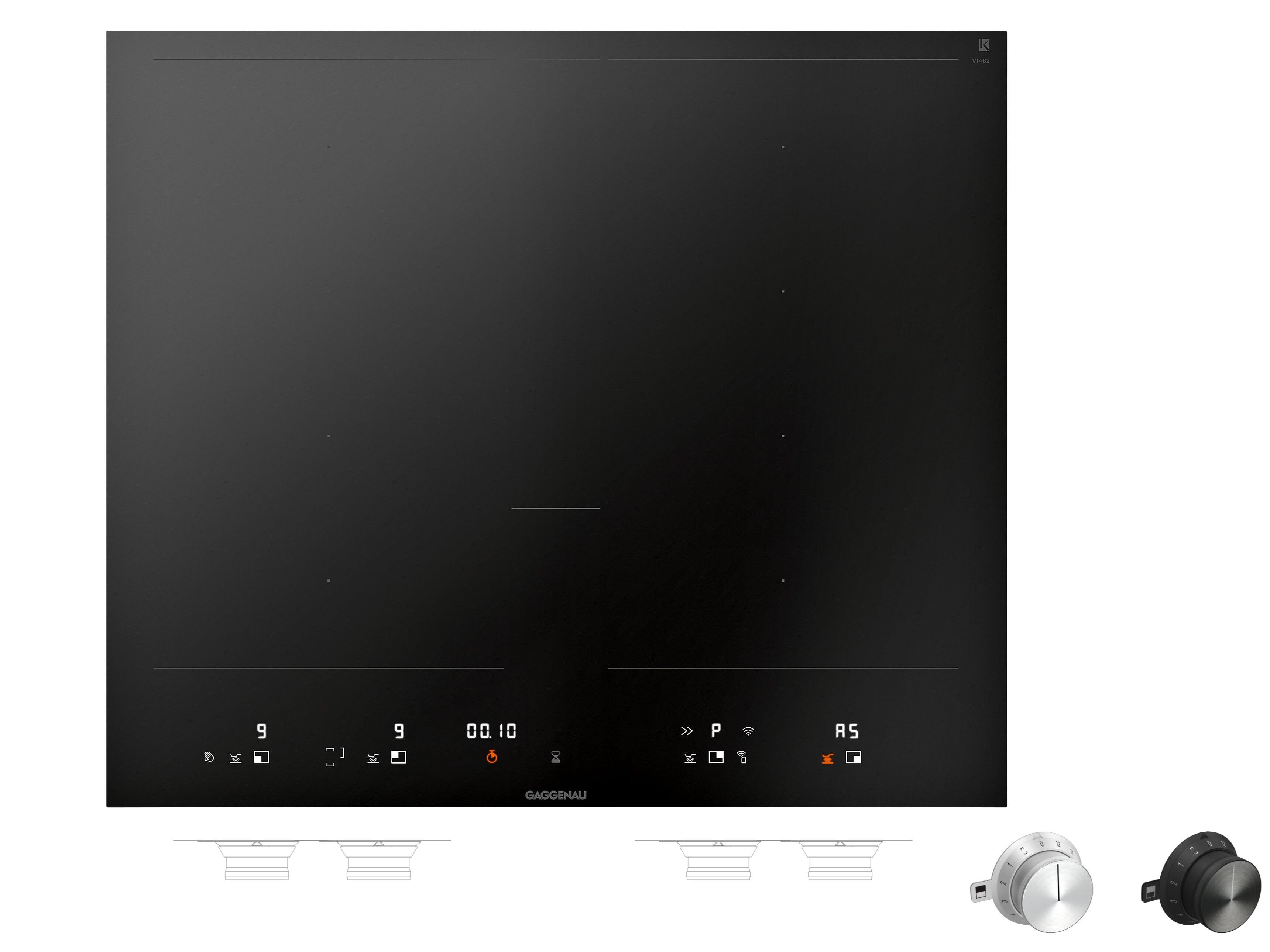 Индукционная плита с проволочной столешницей из стеклокерамики GAGGENAU серия 400 ARCH-00040581
