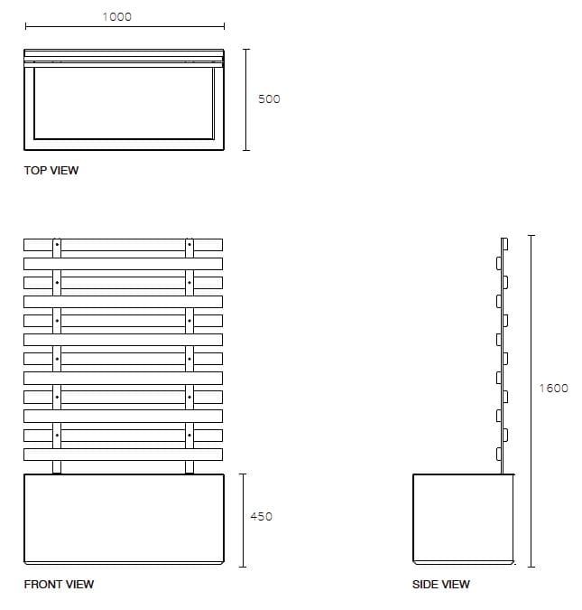 Плантатор для общественных мест с деревянной решеткой SIT коробка ARCH-00150190 - Вид №2