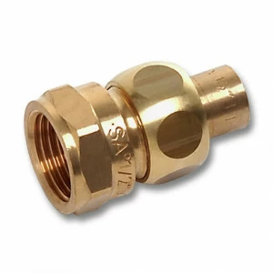 143301512 SANHA 4330G сгон ВП-ВР, бронза, с плоским уплотнением 15x1/2 мм