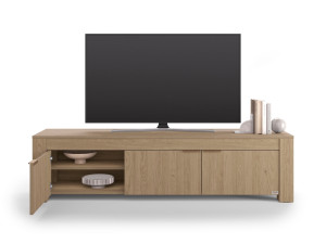 Дубовый ТВ-шкаф с распашными дверцами