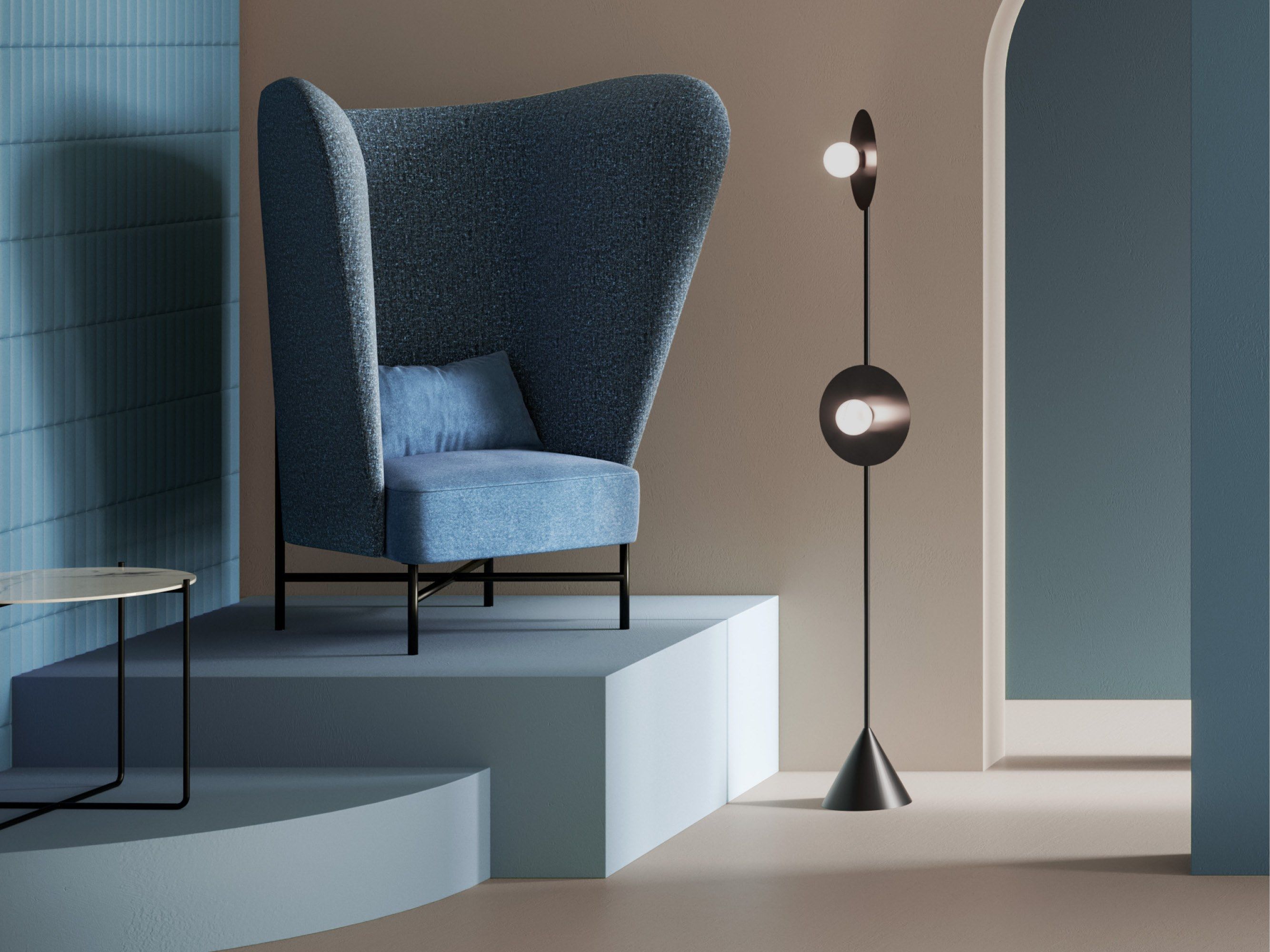 Тканевое кресло с высокой спинкой Innova Imbottiti цирк ARCH-00104302 - Вид №3